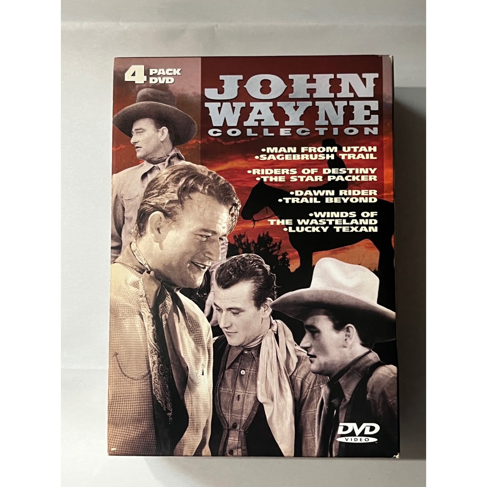 John Wayne Collection 4‎ Pack DVD Western Movies Man From Utah Sagebrush Trail
